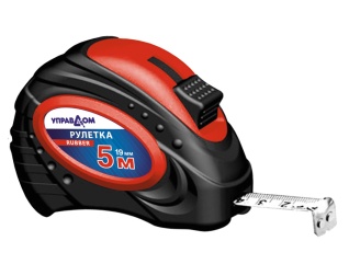 Рулетка "RUBBER" с магнитным крючком 183421 УПРАВДОМ
