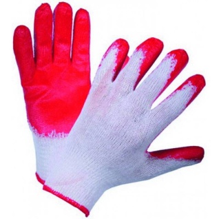 Перчатки Х/Б одинарный облив 10 класс П117-006 ПЕТРОВИЧ